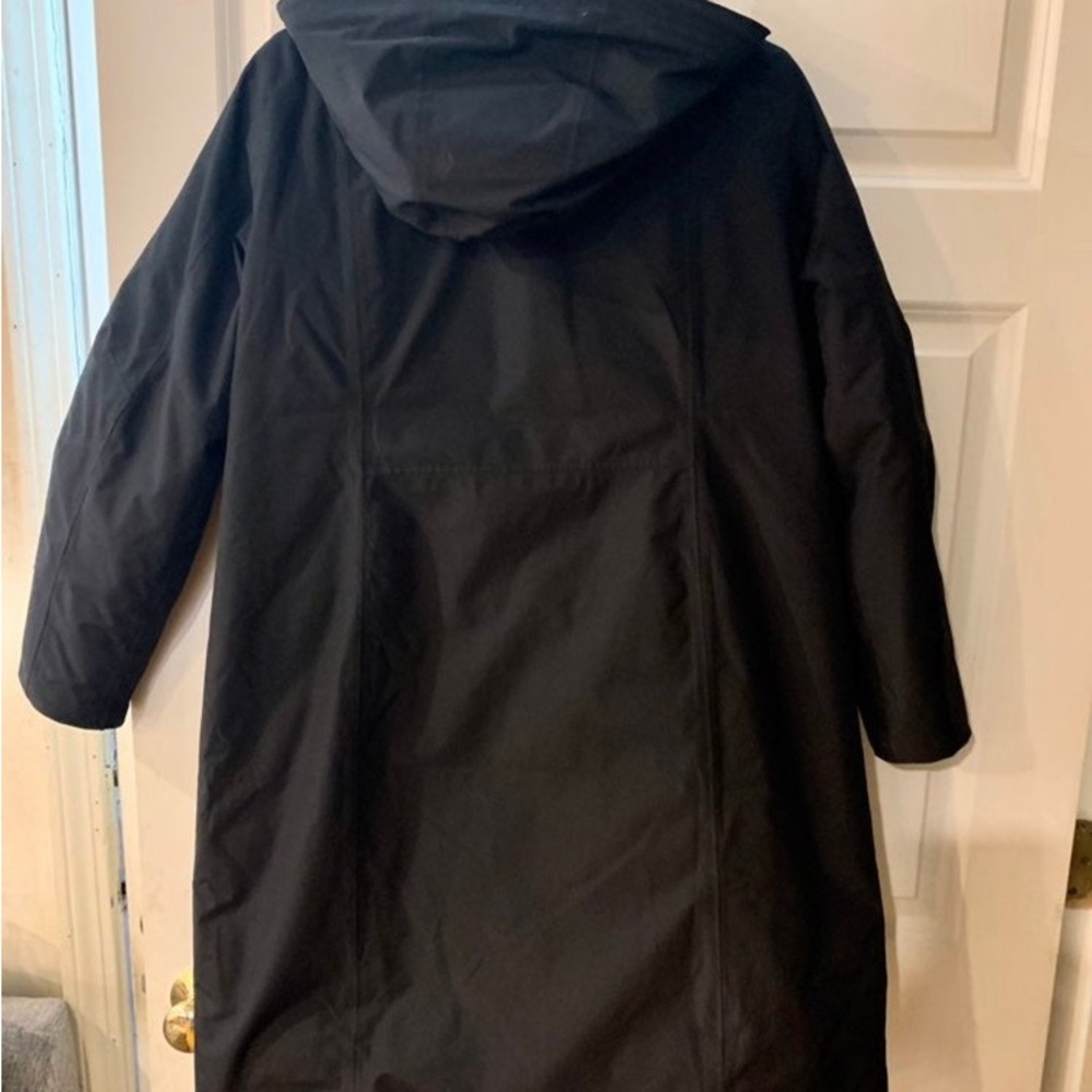 Land's End Black Mid Length Down Commuter Coat Black … Gem